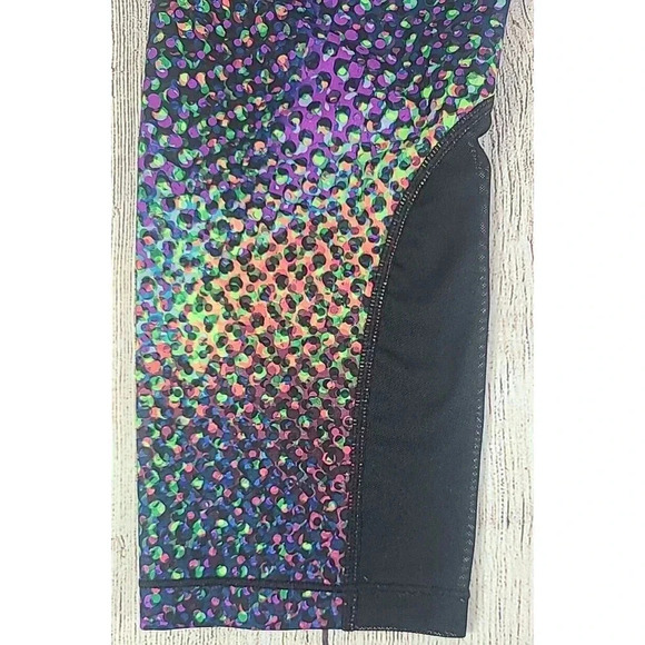 Nike Pro Hypercool Compression Leggings Women's Size Large Black Green Purple - Picture 4 of 7